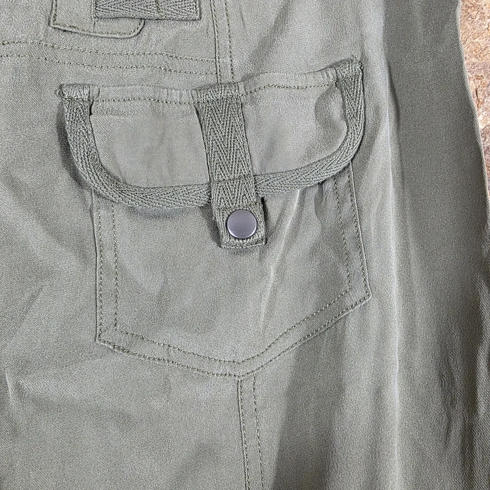 NWT Gosilk Iconic Silk Army Pants In Camo Green